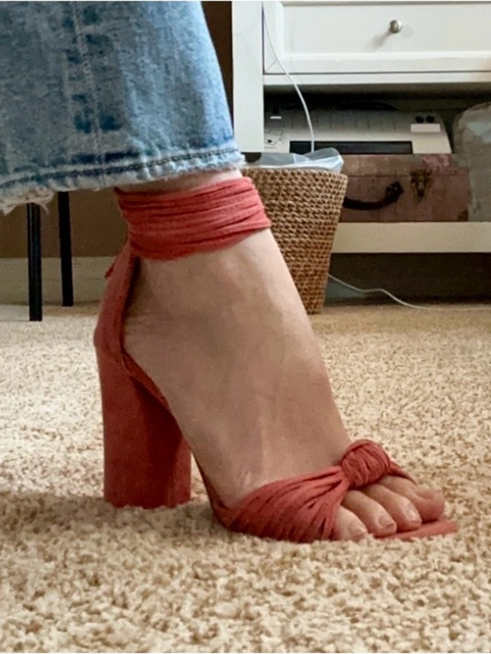 Joe’s Fatima Block Heels (Salmon Pink)